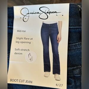 Bag006. NWT Jessica Simpson Mid-Rise boot cut soft stretch denim blue jeans 4